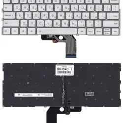 Клавиатура для ноутбука Xiaomi Mi Air (13.3) Silver с подсветкой (Light), (No Frame) RU