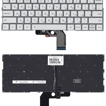 Клавиатура для ноутбука Xiaomi Mi Air (13.3) Silver с подсветкой (Light), (No Frame) RU