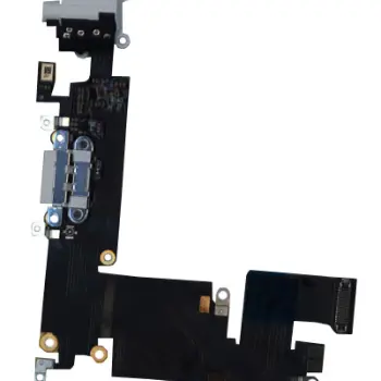 Шлейф роз'єму живлення с аудіо-роз'ємом для Apple iPhone 6 Plus сірий