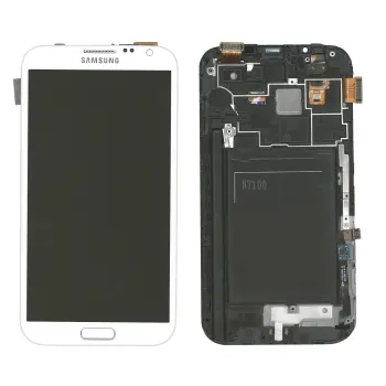 Матриця с тачскріном (модуль) для Samsung Galaxy Note 2 GT-N7100 білий с рамкой