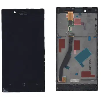 Матрица с тачскрином (модуль) для Nokia Lumia 720 черный с рамкой