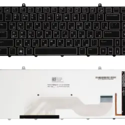 Клавиатура для ноутбука Dell Alienware (M11X-R2, M11X-R3) с подсветкой (Light), Black, RU