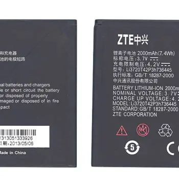 Аккумуляторная батарея для смартфона ZTE Li3702T42P3h736445 U887 3.7V Black 2000mAh 7.4Wh