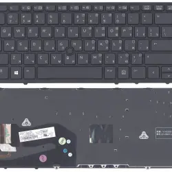 Клавиатура для ноутбука HP EliteBook (840) с подсветкой (Light) Black, с указателем (Point Stick), (Black Frame) RU