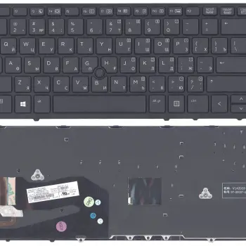 Клавиатура для ноутбука HP EliteBook (840) с подсветкой (Light) Black, с указателем (Point Stick), (Black Frame) RU