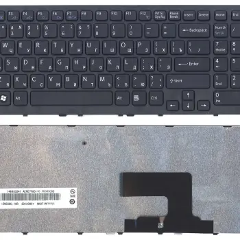Клавиатура для ноутбука Sony Vaio (VPC-EE, VPCEE) Black, (Black Frame) RU