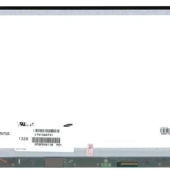 Матриця для ноутбука 15,6", Slim (тонкая), 30 pin eDp (знизу справа), 1366x768 (HD), Светодиодная (LED), крепления сверху\снизу, глянцевая, Samsung, LTN156AT31