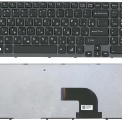 Клавіатура для ноутбука Sony Vaio (SVE17) Black, (Gray Frame) RU