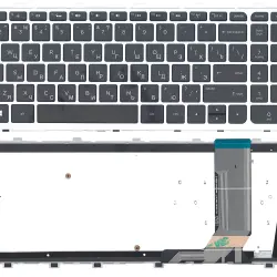 Клавиатура для ноутбука HP Envy (15-j000, Envy 15T-J, Envy 15Z-J, Envy 17-J, Envy 17T-J) с подсветкой (Light) Black, (Silver Frame) RU