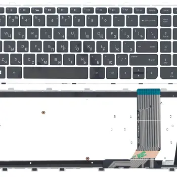 Клавиатура для ноутбука HP Envy (15-j000, Envy 15T-J, Envy 15Z-J, Envy 17-J, Envy 17T-J) с подсветкой (Light) Black, (Silver Frame) RU