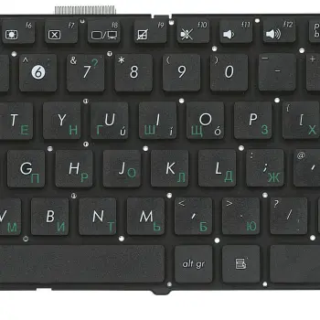 Клавіатура для ноутбука Asus (U52, U53, U56) Black, (No Frame) RU (вертикальный ентер)