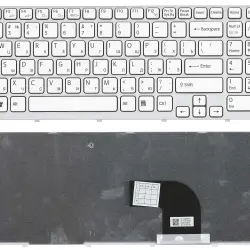 Клавіатура для ноутбука Sony Vaio (SVE15, SVE1511V1R) White, (White Frame) RU