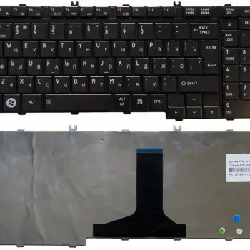 Клавіатура Toshiba Satellite (A500,A505,F501,L350,L355,L500,L505,L550,L555,P200,P205,P300,P500,P505,X200,X205) Qosmio (F50, F60, G50, X300, X305, X500, X505) Black, Glossy, RU