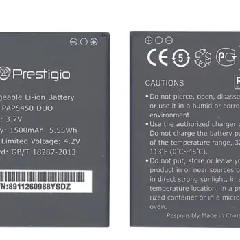 Аккумуляторная батарея для смартфона Prestigio PAP5450 5450 Multiphone 3.7V Black 1500mAh 5.55Wh