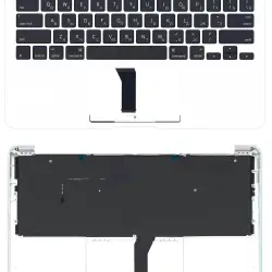 Клавіатура для ноутбука Apple MacBook Air 2013+ (A1465) Black, (Silver TopCase), RU (горизонтальный ентер)