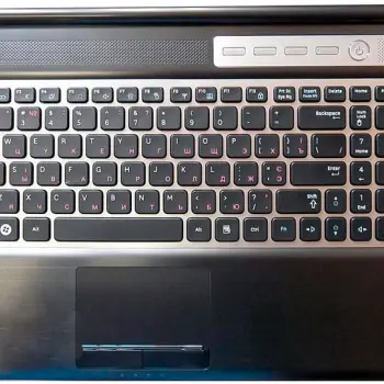 Клавиатура для ноутбука Samsung (RF510) Black, (Silver Frame), (Black TopCase), RU