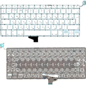 Клавіатура для ноутбука Apple MacBook Pro (A1342) White, (No Frame), RU (вертикальный ентер)
