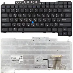Клавиатура для ноутбука Dell Latitude (D620, D630, D820, D830) с указателем (Point Stick), Black, RU