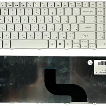 Клавіатура для ноутбука Acer Packard Bell (TM81) White, (No Frame), RU