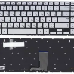 Клавіатура для ноутбука Samsung (NP880Z5E, NP780Z5E, NP870Z5E, NP770Z5E, NP670Z5E) с подсветкой (Light), Silver, (No Frame), RU