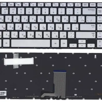 Клавіатура для ноутбука Samsung (NP880Z5E, NP780Z5E, NP870Z5E, NP770Z5E, NP670Z5E) с подсветкой (Light), Silver, (No Frame), RU