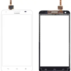 Тачскрін (Сенсорне скло) для смартфону Huawei Honor 3X (G750) білий