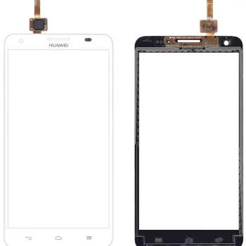 Тачскрін (Сенсорне скло) для смартфону Huawei Honor 3X (G750) білий