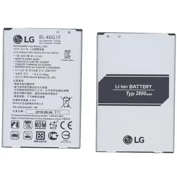 Аккумуляторная батарея для смартфона LG BL-46G1F Grace K10 2017 3.85V Silver 2700mAh 10.40Wh