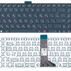 Клавіатура для ноутбука Asus Vivobook (K501) с подсветкой (Light), Black, (No Frame) RU