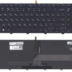 Клавиатура для ноутбука Dell Inspiron (15-5000, 15-3000, 5547, 5521) с подсветкой (Light), Black, (Black Frame), RU