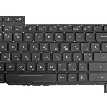 Клавіатура для ноутбука Asus ROG Strix GL503 с подсветкой (White Light), Black, (No Frame) RU