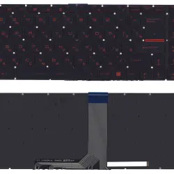 Клавиатура для ноутбука MSI (GT72, GS60, GS70, GP62, GL72, GE72) Black с красной подсветкой (Red Light), RU. Подсветка в комплект не входит. Вы можете использовать подсветку сняв со старой клавиатуры.