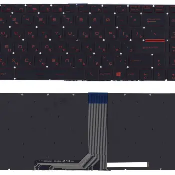 Клавіатура для ноутбука MSI (GT72, GS60, GS70, GP62, GL72, GE72) Black с красной подсветкой (Red Light), RU. Подсветка в комплект не входит. Вы можее використовувати подсветку сняв со старой клавіатури.
