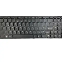 Клавиатура для ноутбука Lenovo IdeaPad (B570, V570, Z570, Z575) Black, (Black Frame), RU