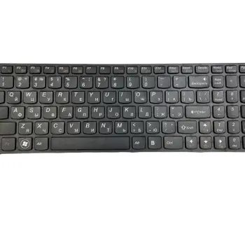 Клавиатура для ноутбука Lenovo IdeaPad (B570, V570, Z570, Z575) Black, (Black Frame), RU