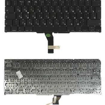 Клавіатура для ноутбука Apple MacBook Air 11" 2010+ A1370 (2010, 2011 года), A1465 (2012, 2013, 2014, 2015 года) Black, (No Frame), RU (вертикальный ентер)