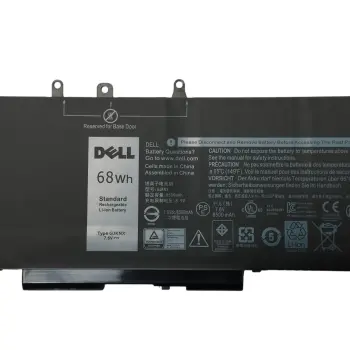 Посилена акумуляторна батарея для ноутбука Dell DV9NT Latitude 15 3520 7.6V Black 8500mAh OEM