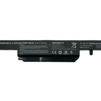 Аккумуляторная батарея для ноутбука Clevo W650BAT-6 W670RC 11.1V Black 5200mAh OEM