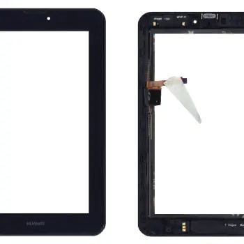 Тачскрин (Сенсорное стекло) для Huawei Mediapad 7 Vogue S7-602, S7-601u черный с рамкой