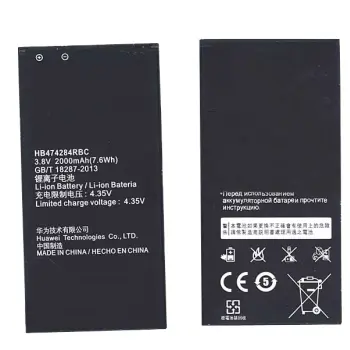 Акумуляторна батарея для смартфону Huawei HB474284RBC Ascend G620 3.8V Black 2000mAh 7.6Wh