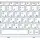 Клавиатура для ноутбука Lenovo IdeaPad S110, S206 White, (White Frame), RU 2