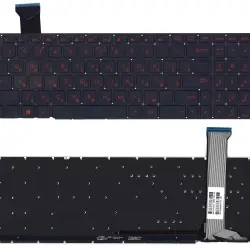 Клавиатура для ноутбука Asus ROG GL552 с красной подсветкой (Light Red), Black, (No Frame) RU
