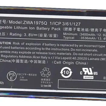 Аккумуляторная батарея для планшета Acer ZAW1975Q Iconia Tab 7 A1-713 3.8V Black 3400mAh Orig