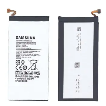 Акумуляторна батарея для смартфону Samsung EB-BA700ABE Galaxy A7 SM-A700F 3.8V Black 2600mAh 9.88Wh