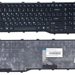 Клавиатура для ноутбука Fujitsu LifeBook (AH532, NH532) Black, (Black Frame), RU (горизонтальный энтер)
