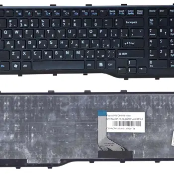 Клавіатура для ноутбука Fujitsu LifeBook (AH532, NH532) Black, (Black Frame), RU (горизонтальный ентер)