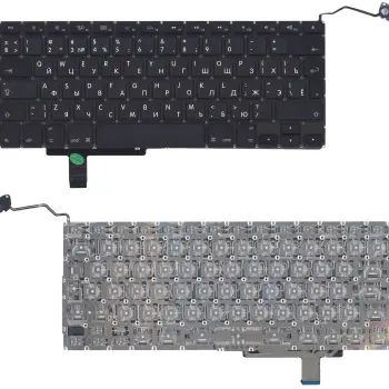 Клавіатура Apple MacBook Pro (A1297) Black, (No Frame), RU (вертикальный ентер)
