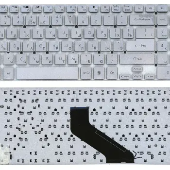Клавіатура для ноутбука Acer Gateway NV55S, NV57H, NV75S, NV77H  Silver, (No Frame), RU