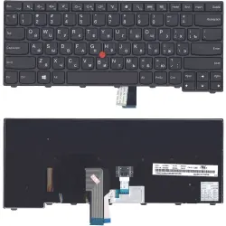 Клавиатура для ноутбука Lenovo ThinkPad Edge (T440, T440P, T440S) с подсветкой (Light), с указателем (Point Stick) Black, Black Frame, RU