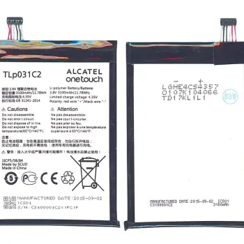 Акумуляторна батарея для смартфону Alcatel TLp031C2 One Touch Hero 2 3.8V White 3100mAh 11.78Wh